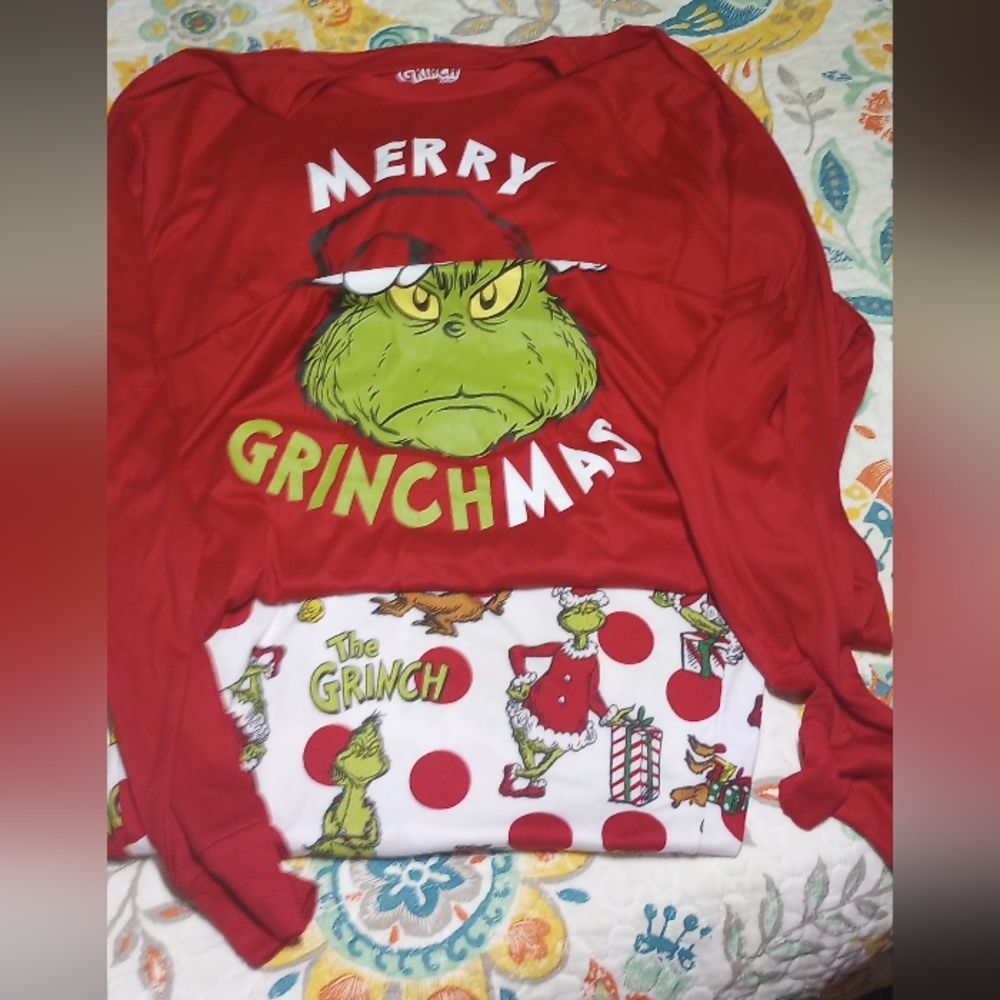 Festive Red Grinch Pajama Set